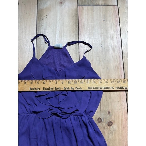 Francesca's Bird Cage Label Purple Ruffle top Summer Dress. Women's Small. - Picture 3 of 7